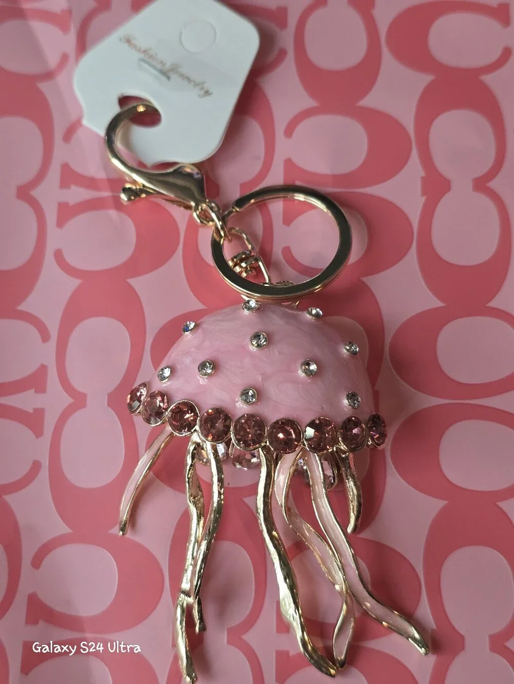 Beautiful Jellyfish Bag Charm/ Keychain NEW